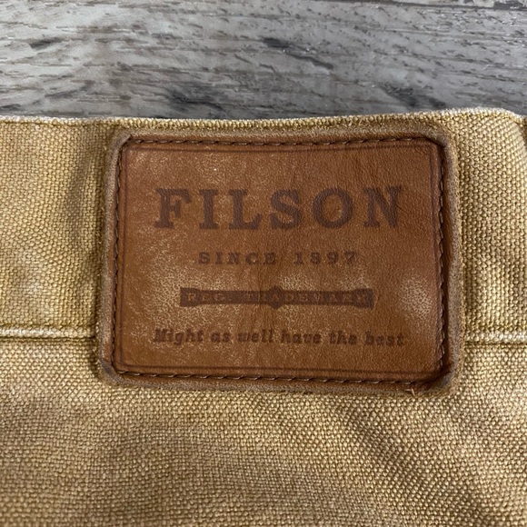 C.C. Filson Pants Men’s Size 42D Beige Seattle Duck Canvas Cloth 42x25 - Picture 8 of 10